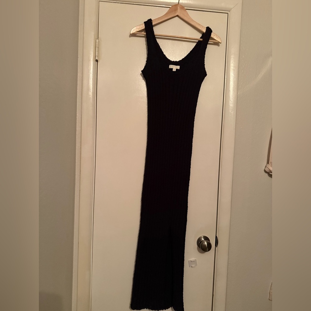 All Row Black Knit Maxi Dress